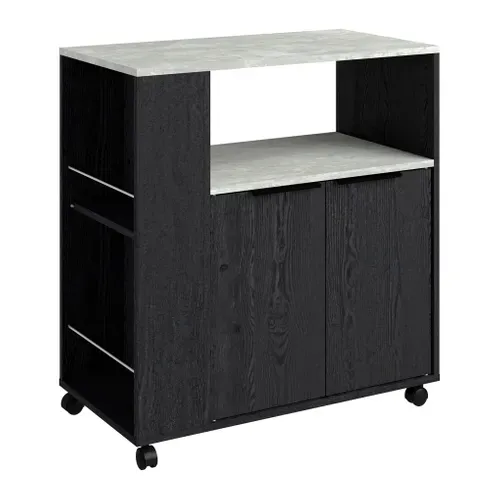 Desserte ANNA chêne noir vue 3/4