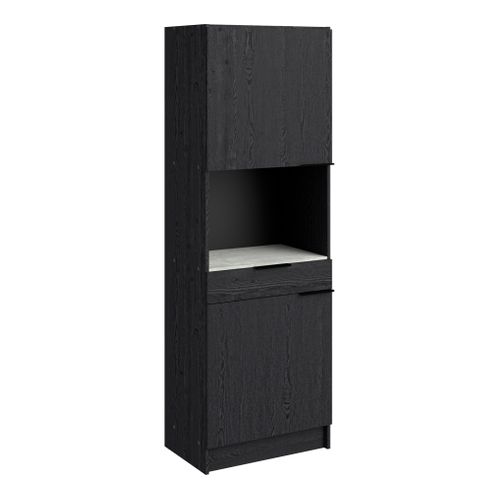 Buffet ANNA chêne noir vue 3/4
