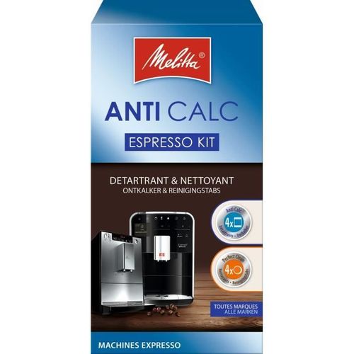 Kit De Nettoyage - Machines à Expresso - Anti Calc Et Perfect Clean - Noir - Grains De Café