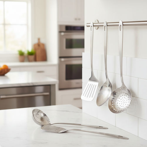 Ensemble De 4 Ustensiles De Cuisine En Inox