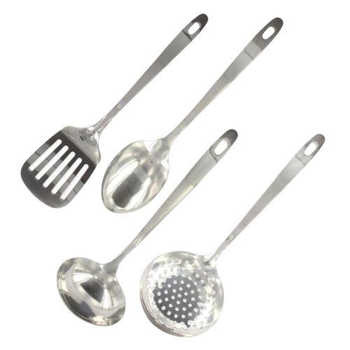 Ensemble De 4 Ustensiles De Cuisine En Inox