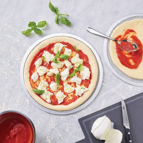 Lot De 2 Plaques à Pizza Surgelée Perforées En Alu 33 Cm