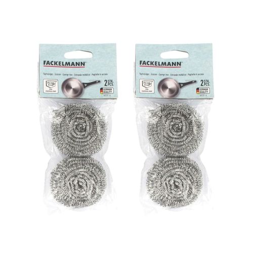 Lot De 4 éponges Inox à Récurer Fackelmann Tecno
