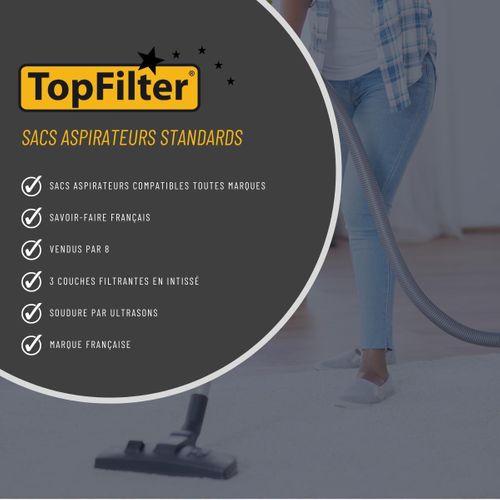 Lot De 8 Sacs Aspirateur Miele Topfilter