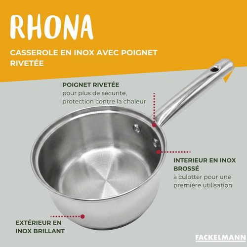 Lot De 3 Casseroles 18/20/22 Cm En Inox