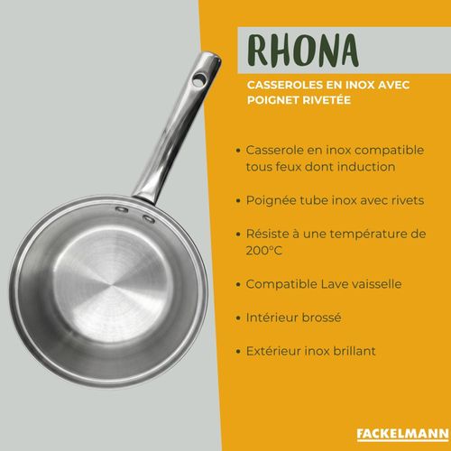 Lot De 3 Casseroles 18/20/22 Cm En Inox