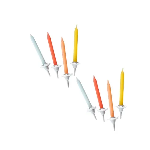 Ensemble De 48 Bougies D'anniversaire Et 24 Bobèches Rio Party