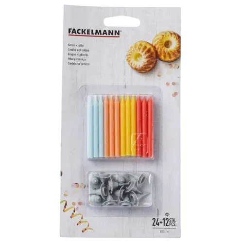 Ensemble De 48 Bougies D'anniversaire Et 24 Bobèches Rio Party