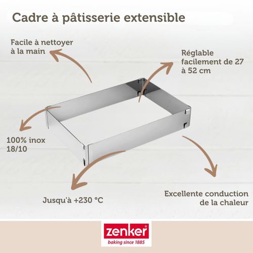 Ensemble De 2 Cadres à Gâteau Réglable 27 à 52 Cm Smart Pastry