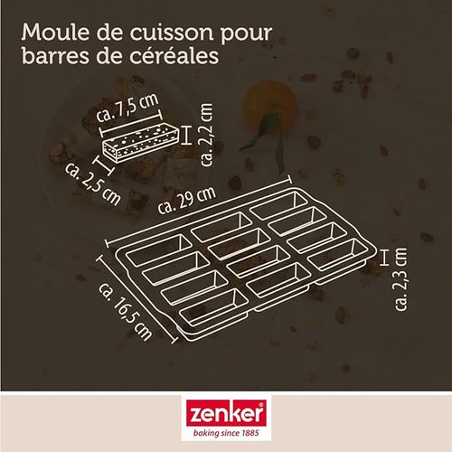 Set Pâtisserie Avec Moule Pour 12 Barres De Céréales, 2 Bols à Mixer, Verre Mesureur Et Spatule
