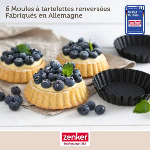 Set Pâtisserie Avec 6 Moules à Tartelettes Renversées 10 Cm, 2 Bols à Mixer, Verre Mesureur