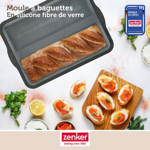 Set Pâtisserie Avec Moule 2 Baguettes De Pain 36 X 26 Cm En Silicone, 2 Bols à Mixer, Verre