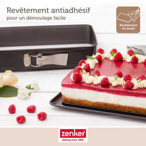 Set Pâtisserie Avec Moule Rectangulaire De 42 X 29 Cm En Acier Émaillé, 2 Bols à Mixer