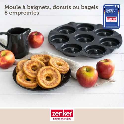 Set Pâtisserie Avec Moule à 8 Beignets 33 Cm En Acier, 2 Bols à Mixer, Verre Mesureur Et Spatule