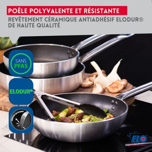 Lot Poêle 32cm Elo Bistro Line et 4 Faitouts Elo Citrin
