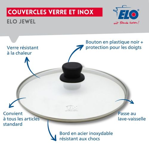 Set De 3 Poêles Céramique Sans Pfas Et 3 Couvercles En Verre Prima Cucina