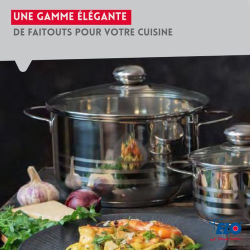 Ensemble De 2 Poêles De Cuisson 28 Et 32 Cm Et 2 Faitouts 12 Et 14 Cm Profi Brillant