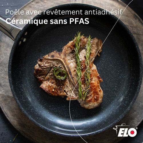 Lot Poêle 32 Cm et 5 Faitouts Elo Profi Therm Platinum