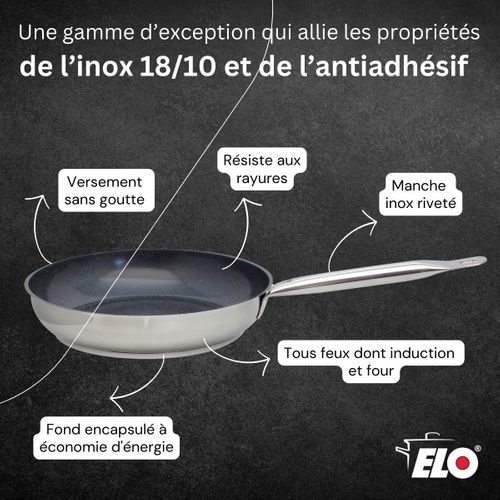 Lot Poêle 32 Cm et 5 Faitouts Elo Profi Therm Platinum