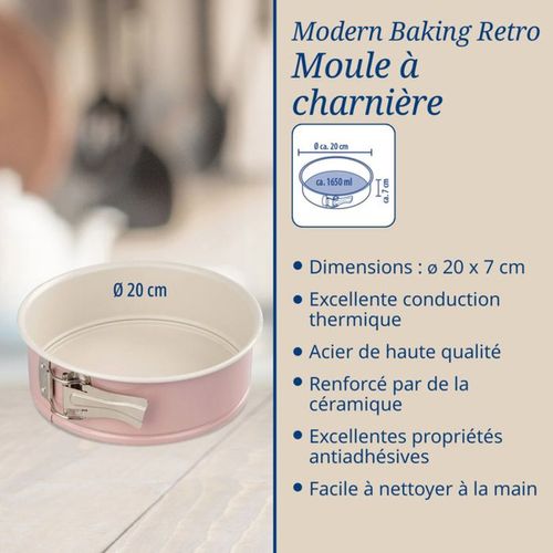 Ensemble 2 Moules à Manqué Ronds 18 et 20 Cm - Antiadhésif Renforcé Céramique