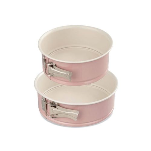 Ensemble 2 Moules à Manqué Ronds 18 et 20 Cm - Antiadhésif Renforcé Céramique