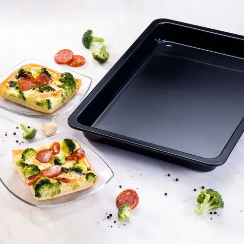 Lot De 2 Plats De Cuisson Pizza Au Four 42 X 29 Cm Dr. Oetker Back-idee Kreativ