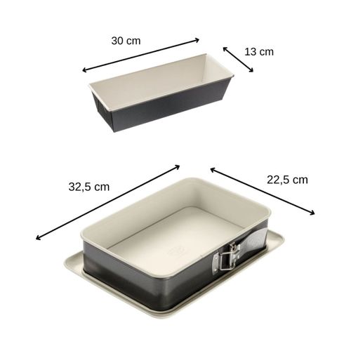 Moule à Cake 30 Cm Et Moule à Gâteau Rectangulaire 28 X 18 Cm Back Trend
