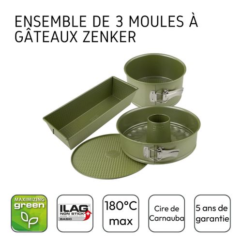 Ensemble De 3 Moules à Gâteaux De 18 à 30 Cm Green Vision