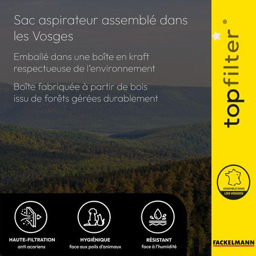 Lot De 2 Packs De 8 Sacs Aspirateur 6787050 Bosch Et Siemens Topfilter