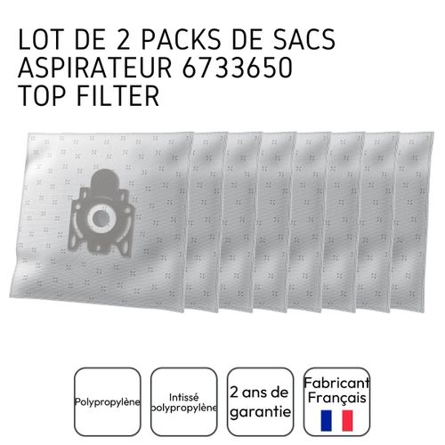 Lot De 2 Packs De 8 Sacs Aspirateur 6733650 Miele Topfilter