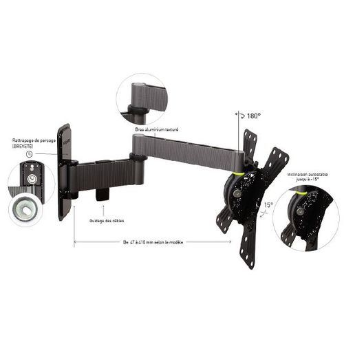 Support Mural Inclinable/orientable Pour écran 15 À 37 048320