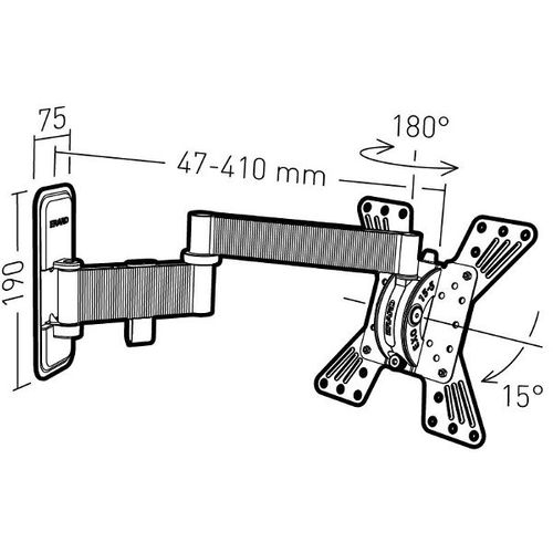 Support Mural Inclinable/orientable Pour écran 15 À 37 048320