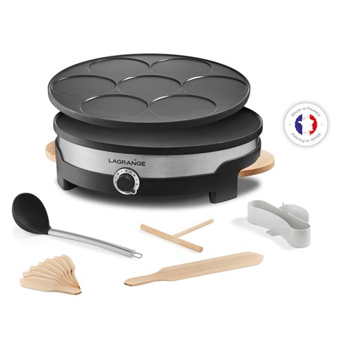 Crêpière LAGRANGE 109016 Tradi 2 plaques vue de face