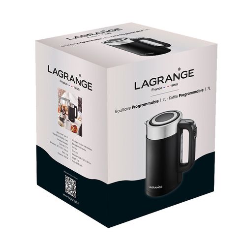 Bouilloire LAGRANGE 509041 2000W 1.7L Noir Mat