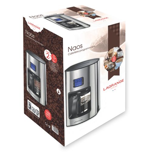 Cafetière Programmable Naos 1,5l Inox 529001