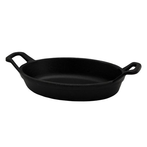 Mini Plat Ovale En Fonte Noir Mat 15 Cm En Fonte émaillée