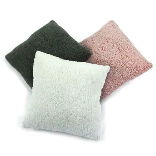 Coussin Aspect Laine Extra-doux Gris 40x40 - Caline