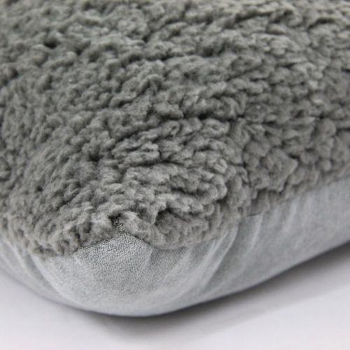 Coussin Aspect Laine Extra-doux Gris 40x40 - Caline