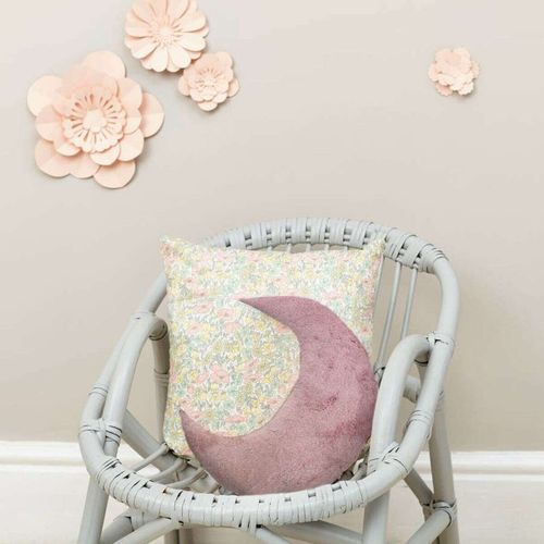 Coussin Extra-doux En Forme De Lune Rose 30x45 - Comete