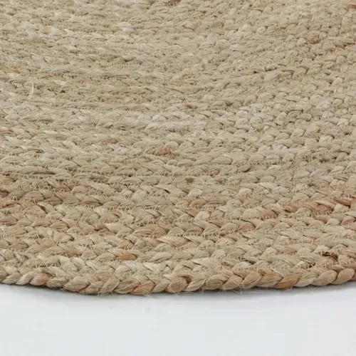 Tapis De Salon Ou Chambre - Jute - Ø 70 Cm - Naturel