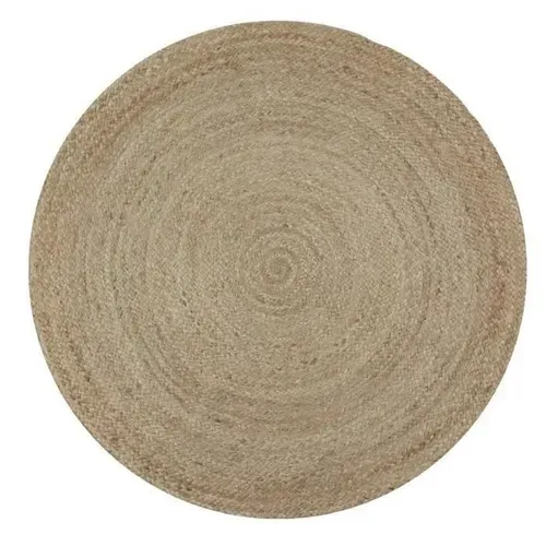 Tapis De Salon Ou Chambre - Jute - Ø 70 Cm - Naturel