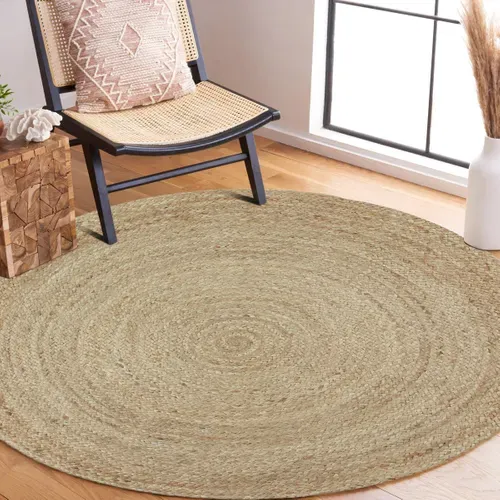 Tapis De Salon Ou Chambre - Jute - Ø 70 Cm - Naturel