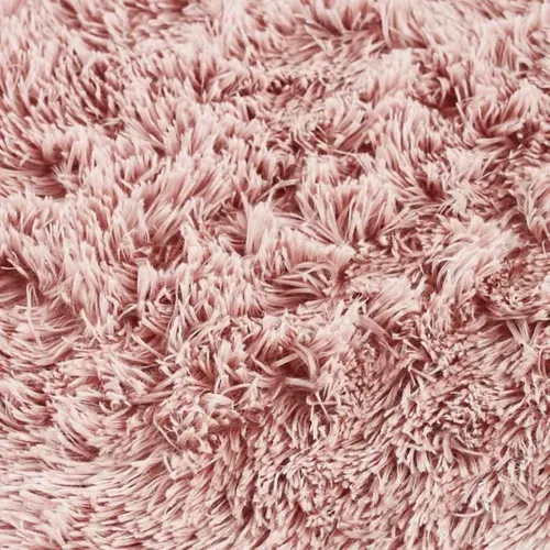 Tapis De Salon Ou Chambre Microfibre Extra Doux Ø 90 Cm Rose - 90143