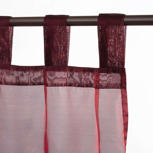 Voilage à Pattes Rouge Bordeaux 110x250 - Sunny