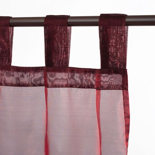Voilage à Pattes Rouge Bordeaux 110x250 - Sunny