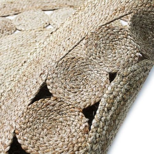 Tapis Deco Jute Rosace Diam 120 Cm - Naturel