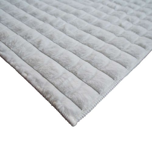 Tapis Damier Extra-doux Blanc 120x170