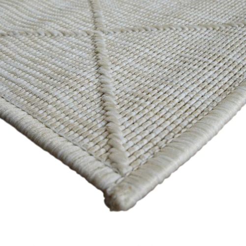 Tapis Moderne à Motif Losange Beige 120x170