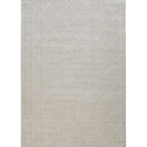 Tapis Moderne à Motif Losange Beige 120x170