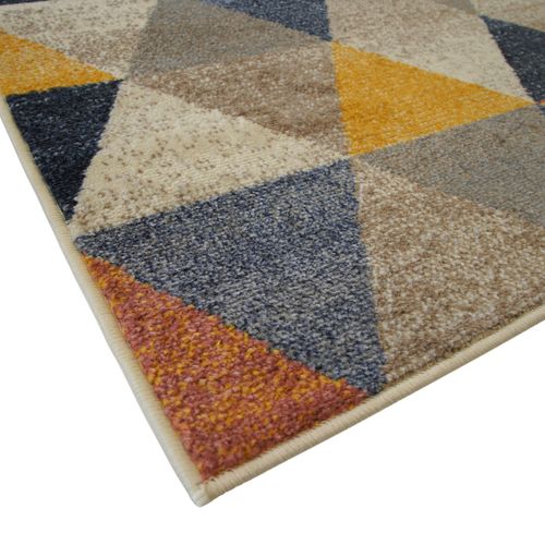 Tapis Salon Doux Scandinave Géométrique Multicolore 133x170